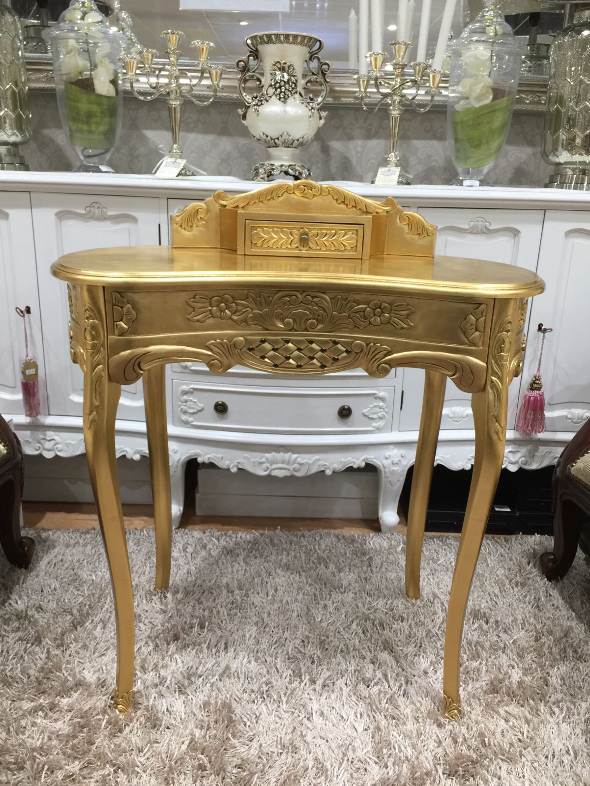 "French" 1 Drawer Side Table